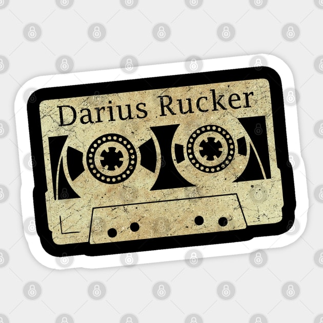 cassette tape vintage Darius Rucker, ElaCuteOfficeGirl Sticker by ElaCuteOfficeGirl Waving Hand